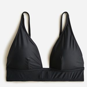 J. Crew black triangle bikini top. NWT L